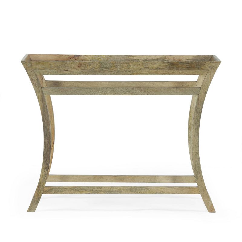 Meagher Rustic Handcrafted Mango Wood Console Table Natural - Christopher Knight Home