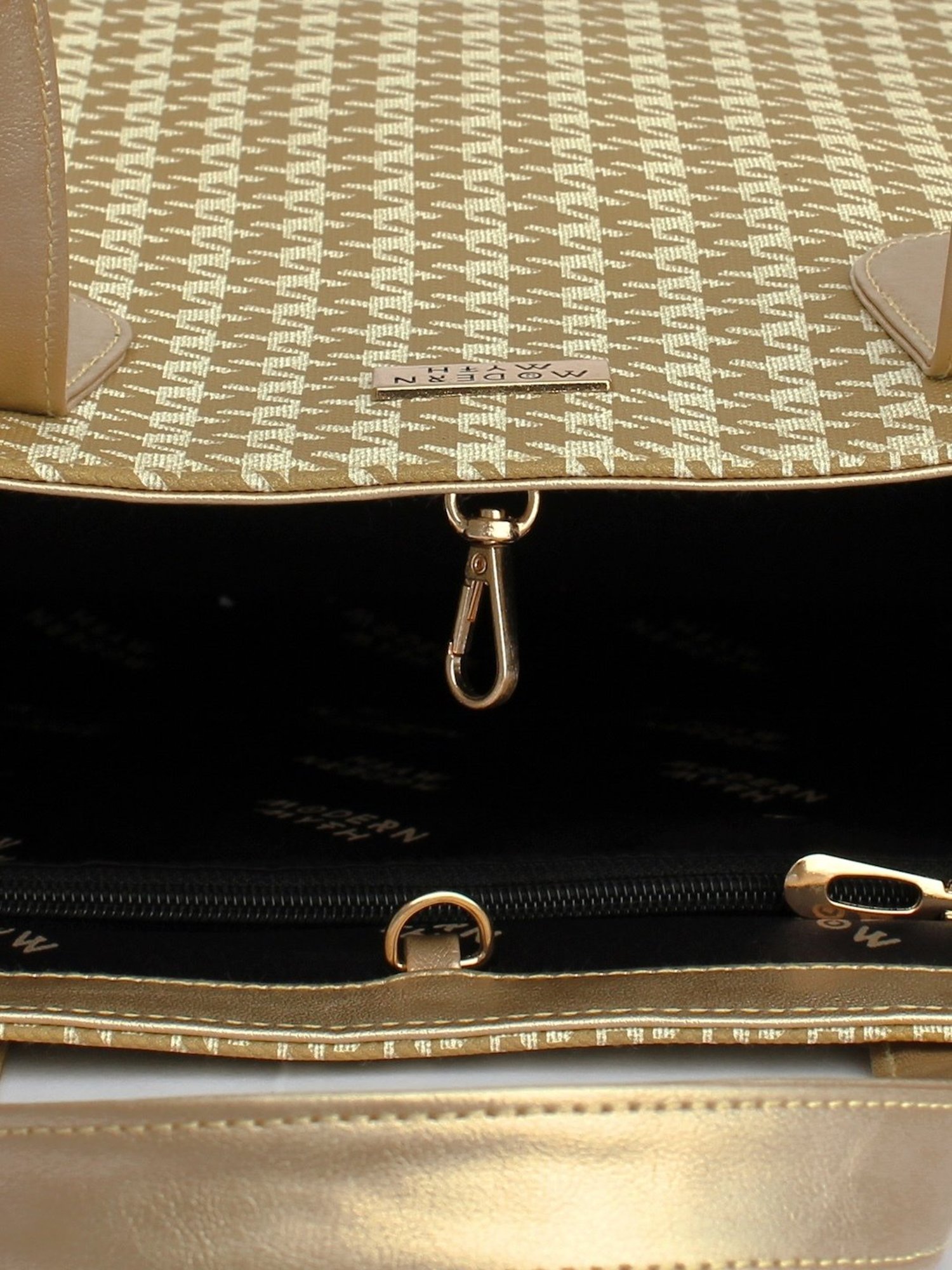 Modern Myth Cosmic Light Olive Printed Large Tote Bag