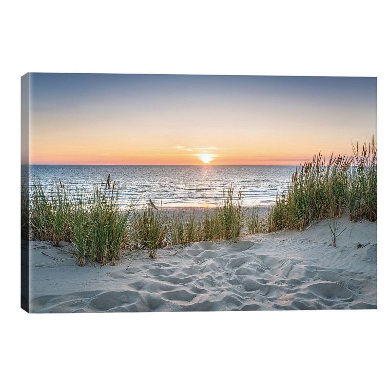 Beautiful Sunset At the Beach by Jan Becke Unframed Wall Canvas - iCanvas