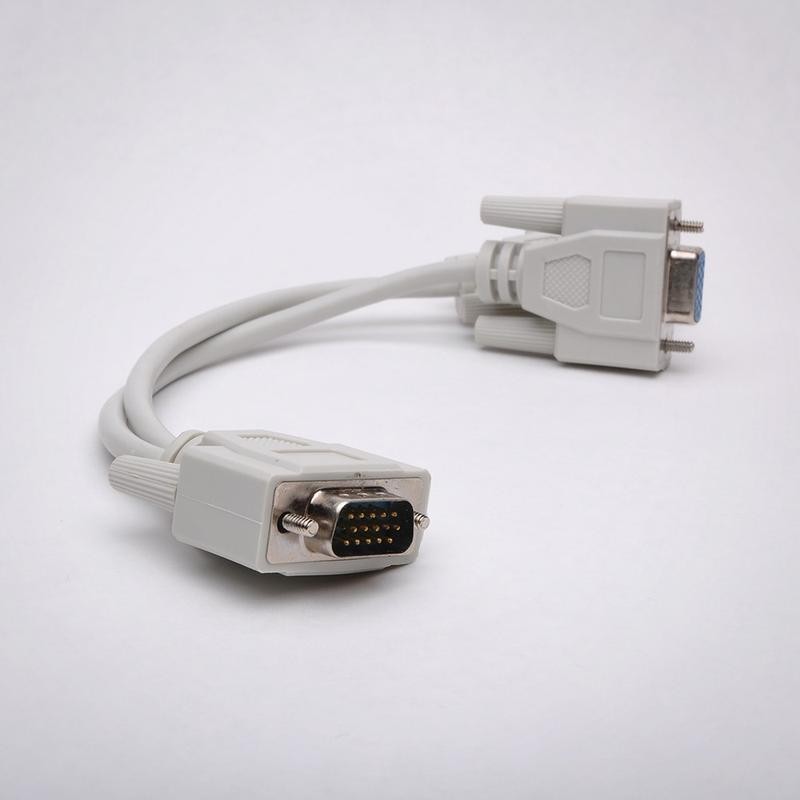 FireFold VGA-1M-2F-SPLIT VGA Splitter Cable - 8 Inch - Connect 2X VGA Monitors to a Single Computer - Duplicates Video Output on Both Screens