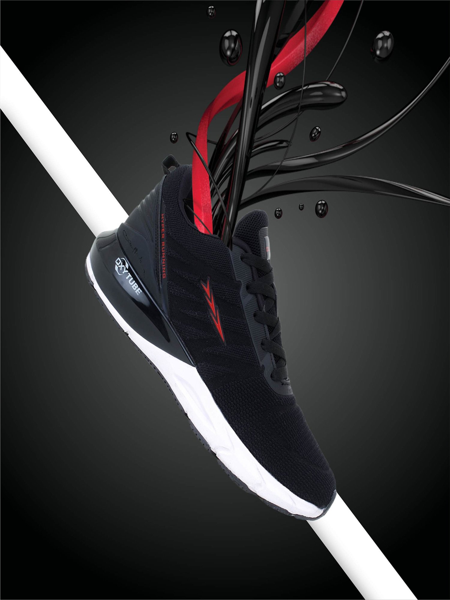 Columbus Men's Black Running Shoes