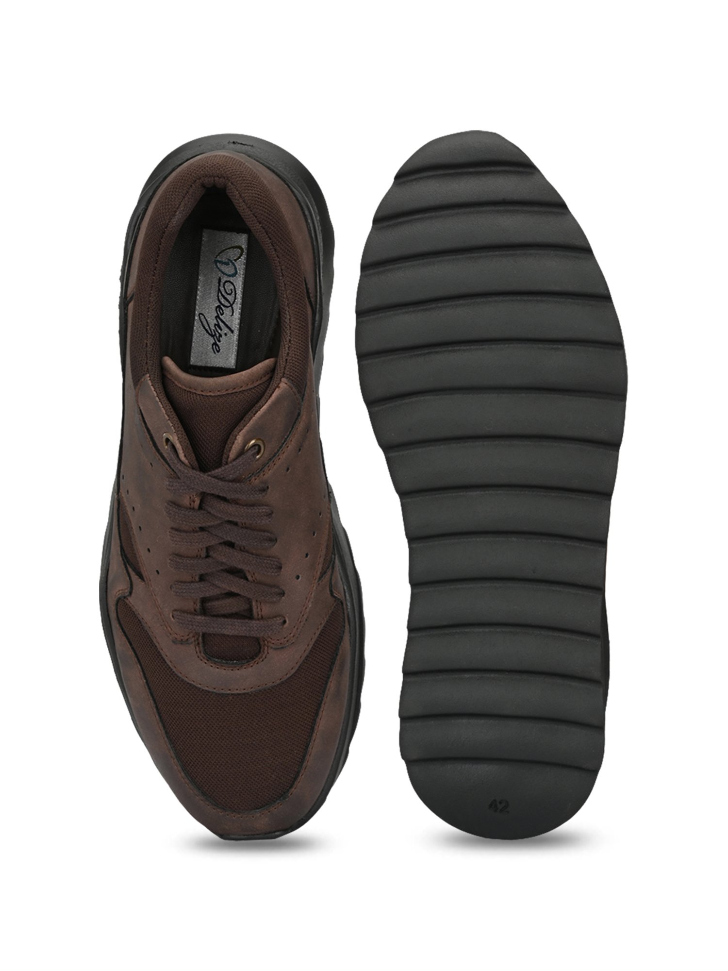 Delize Men's Brown Casual Sneakers