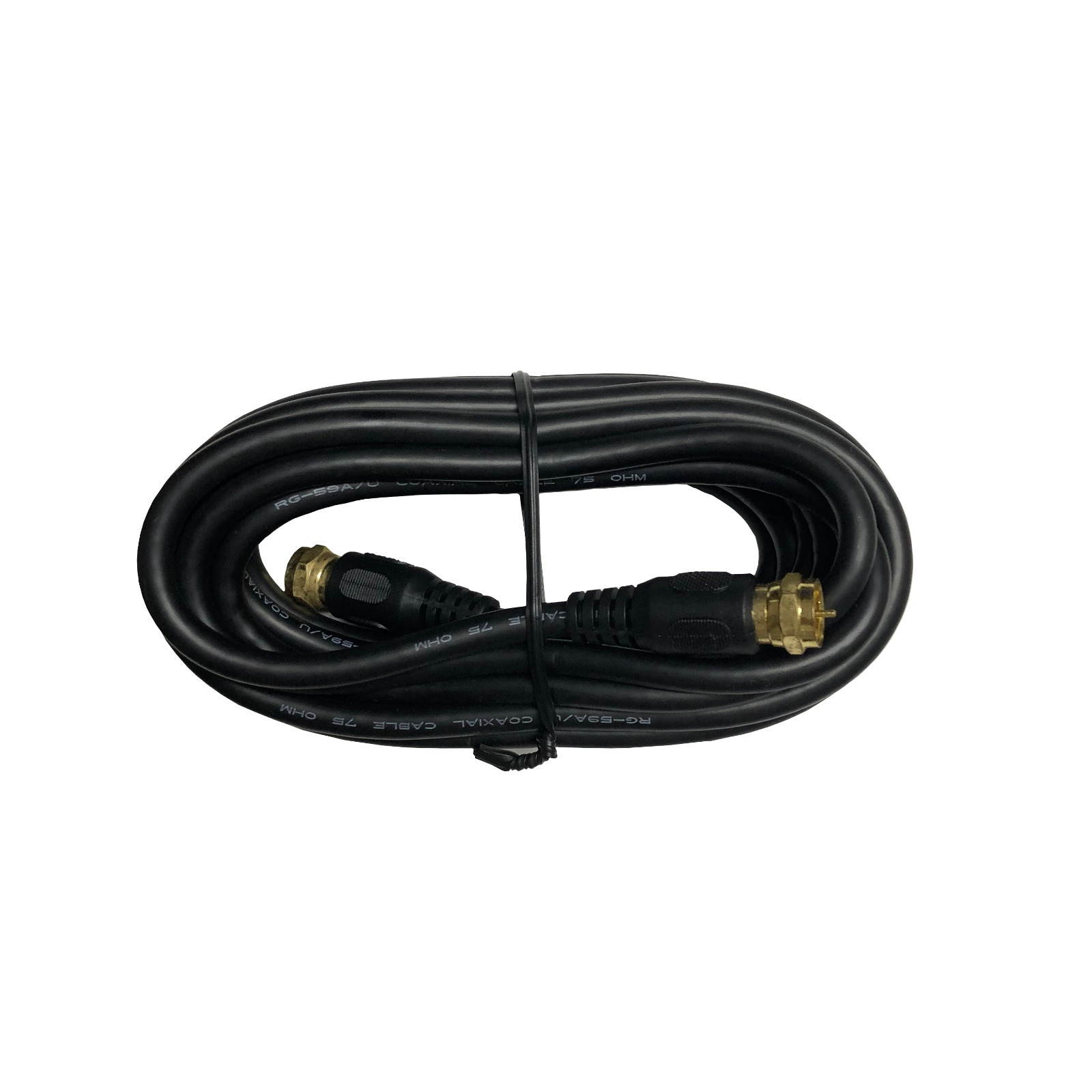 12 FT RG-59 Coax Jumper Coaxial Cable with Gold F Type Connectors