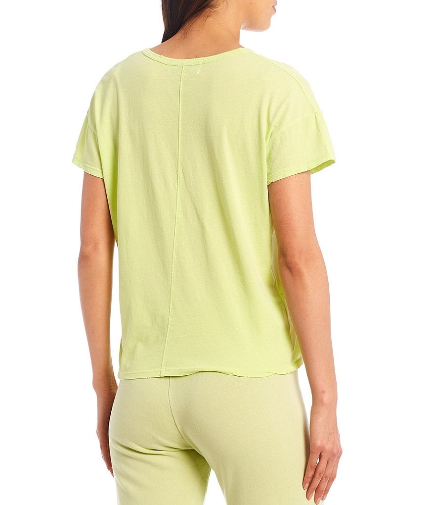 WILDFOX Knit Chrissy V-Neck Short Sleeve Coordinating Tee