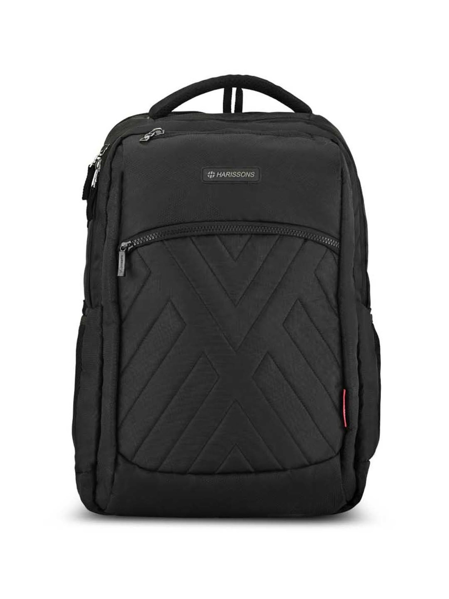 Harissons Nova Black Polyester Quilted Laptop Backpack - 26 Ltrs