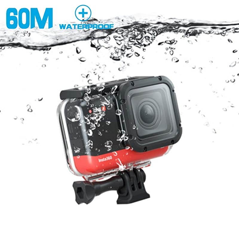 Housing Case for Insta360 ONE R 4K Wide Angle Mod Underwater Diving Protective Shell 60M196FT with Bracket Accessories