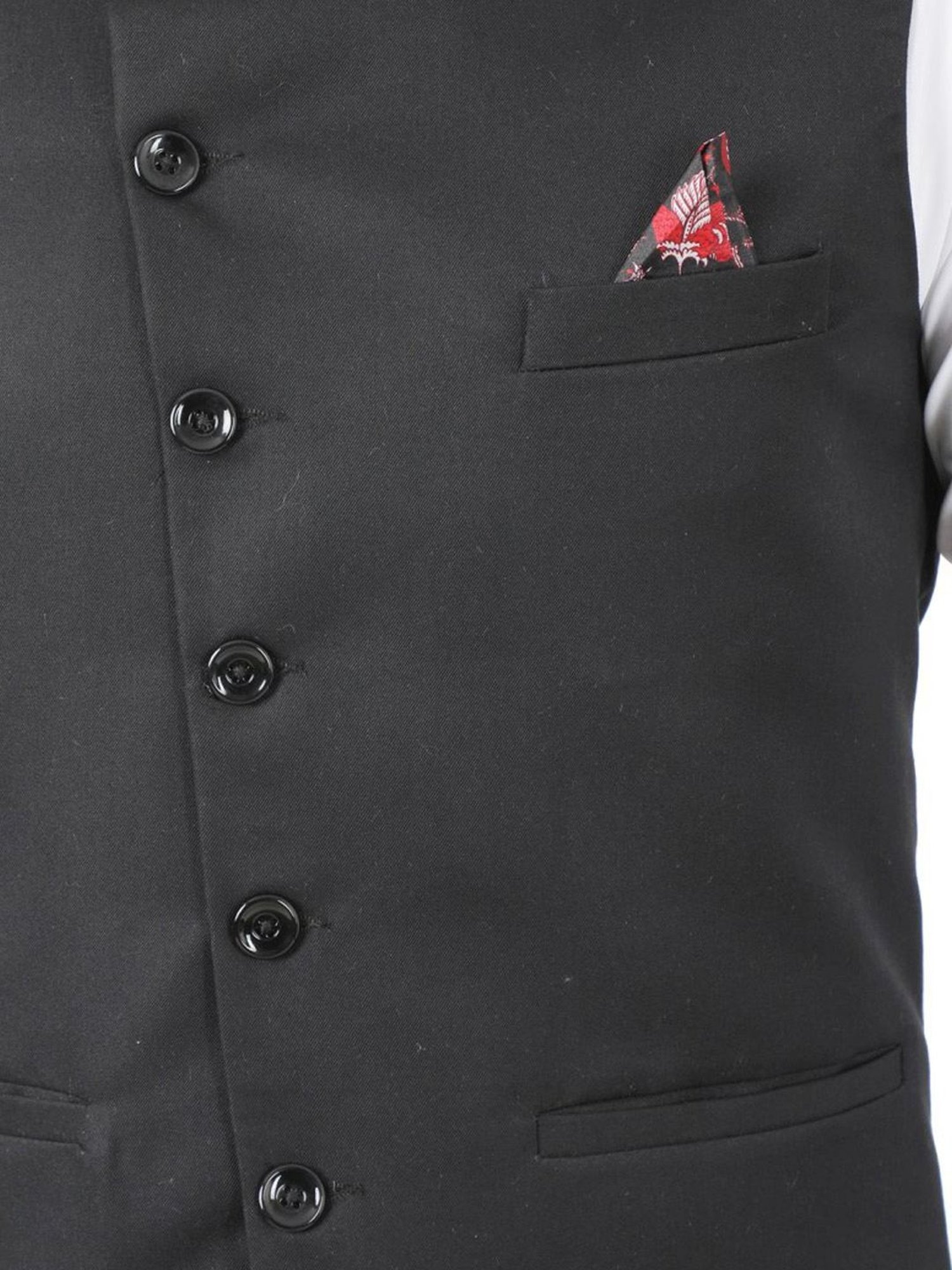 Tahvo Black Slim Fit Nehru Jacket