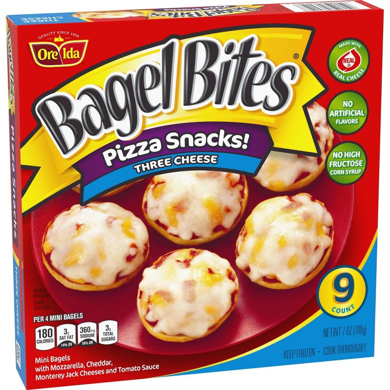 Bagel Bites Three Cheese Frozen Mini Bagel Pizzas - 7oz/9ct