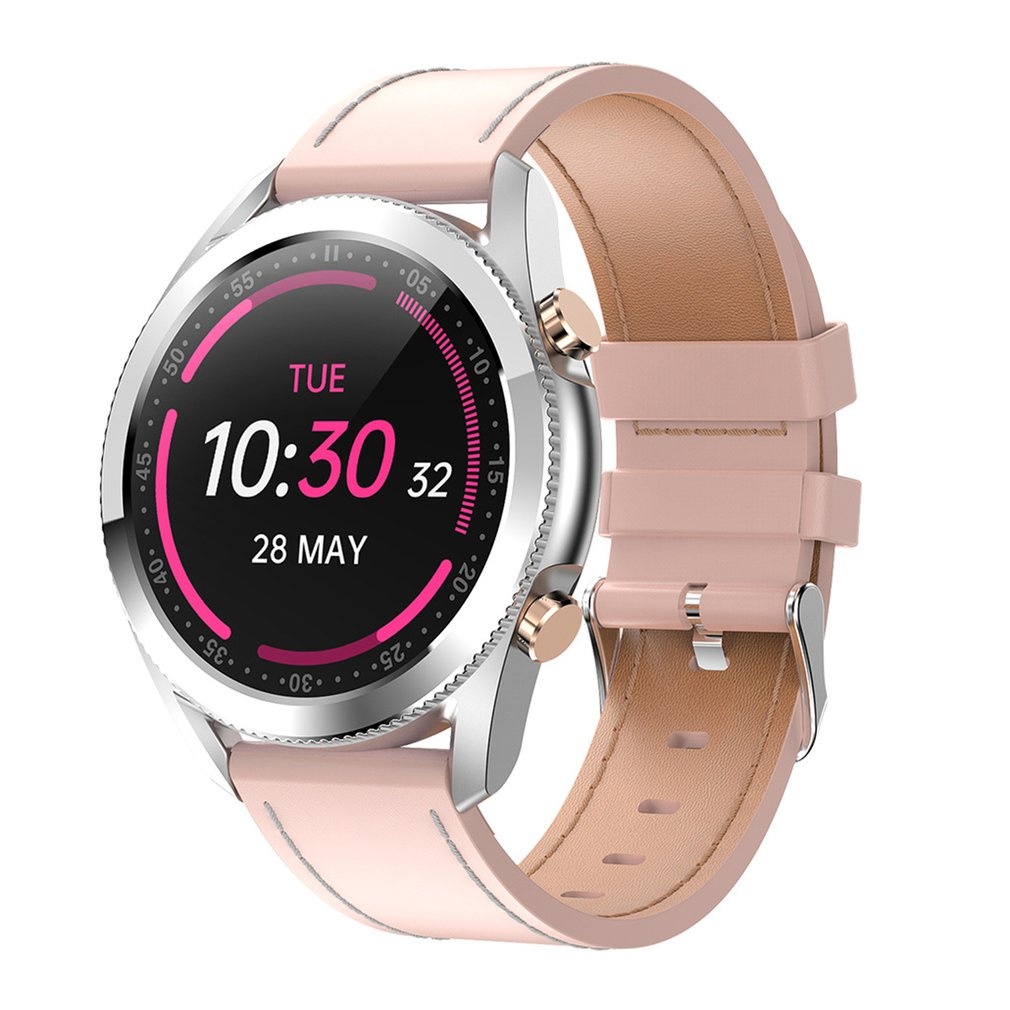 I12 1.3 Inch Color Full Touch Screen Smart Watch Men Women Waterproof Heart Rate With Phone Call Music Sports Tracker,1.3 inch,pink