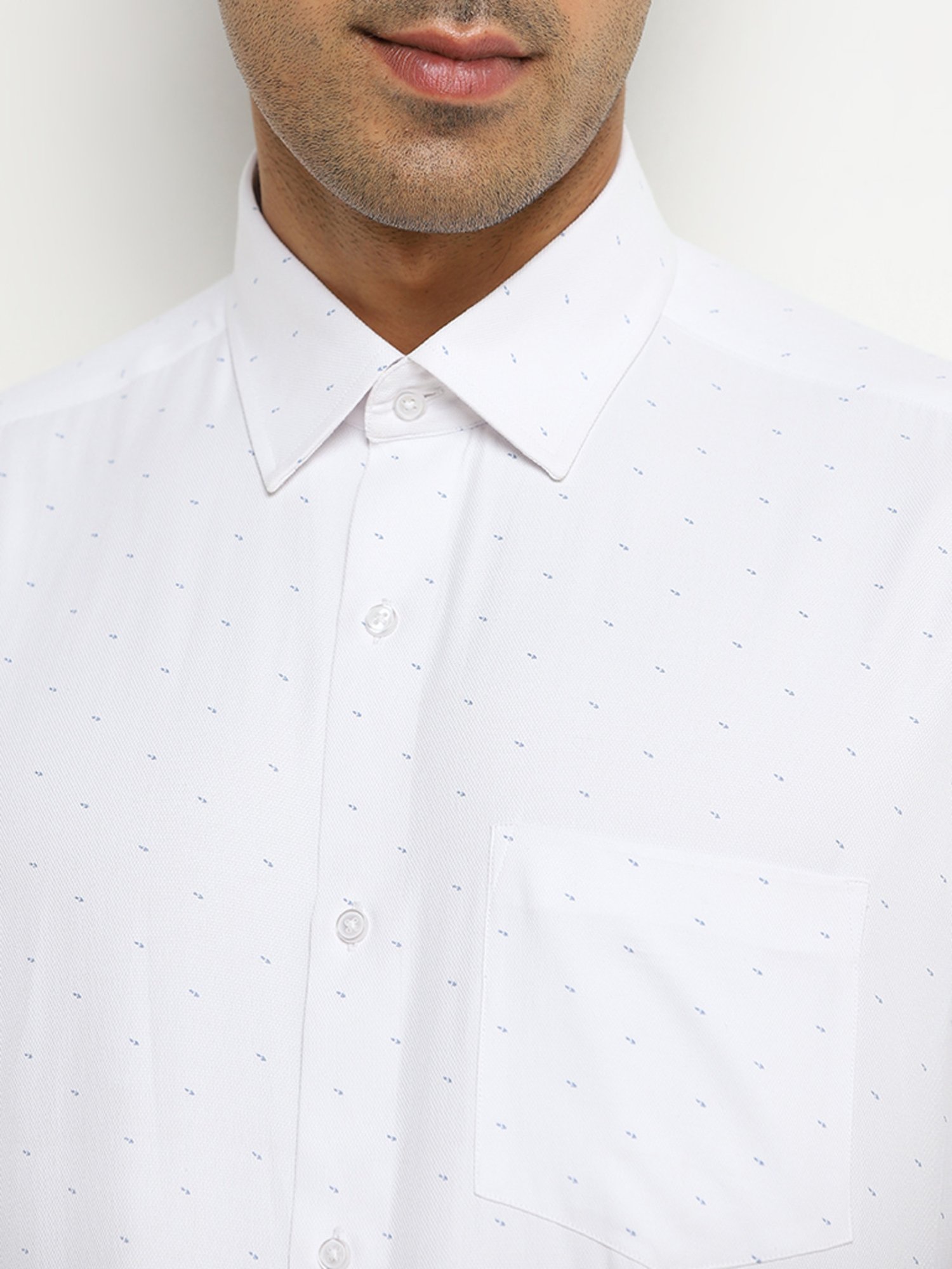 WES Formals by Westside White Printed Relaxed-Fit Shirt