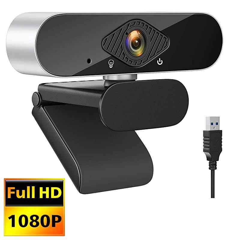 Webcam with MicrophoneHD USB Streaming Webcam for Desktop PC Computer Web Camera with 120Degree Wide View AnglePlug and Play Desktop Webcam for Video Calling Recording ConferencingGaming