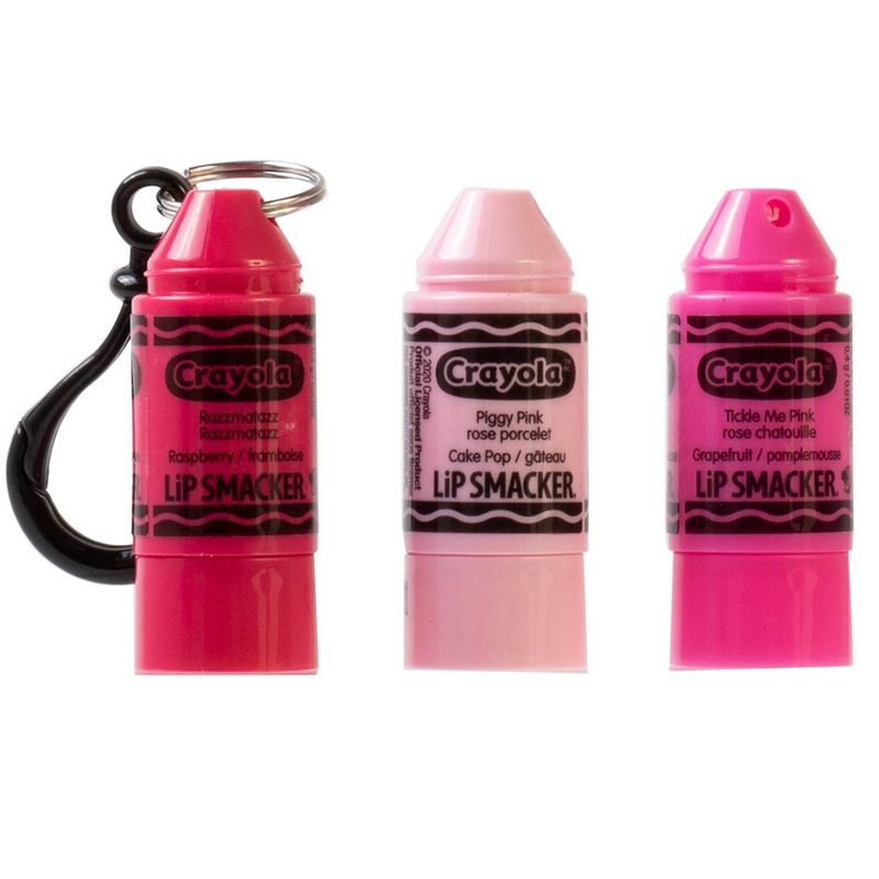 Lip Smacker Crayola Stackable Lip Makeup Trio - Pink - 0.03oz