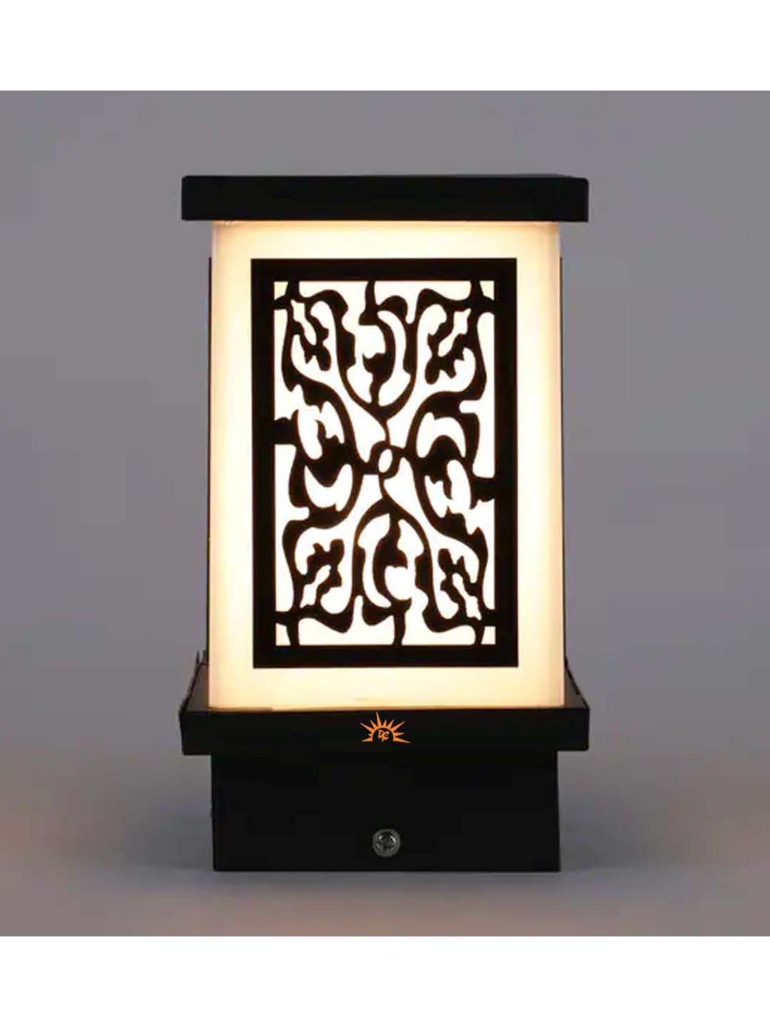 Pure Home and Living Grey Glass Trophy Shaped Table Lamp Stand