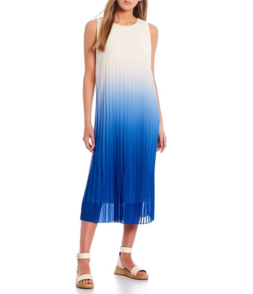 J.McLaughlin Bowen Sleeveless Pleated Midi Swing Dress