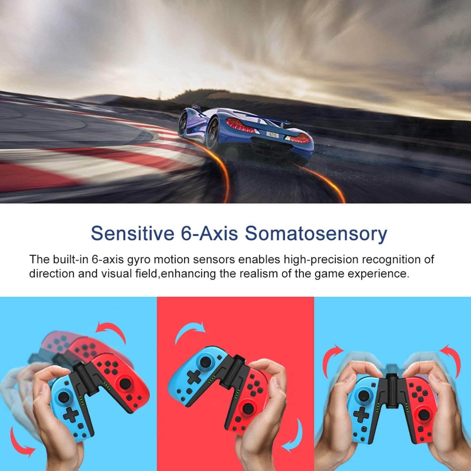 Wireless Controller for Nintendo Switch/Switch Lite, Bluetooth Switch Controller Joypad Joystick Compatible with Nintendo Switch Console as a Joy-Con Controller Replacement