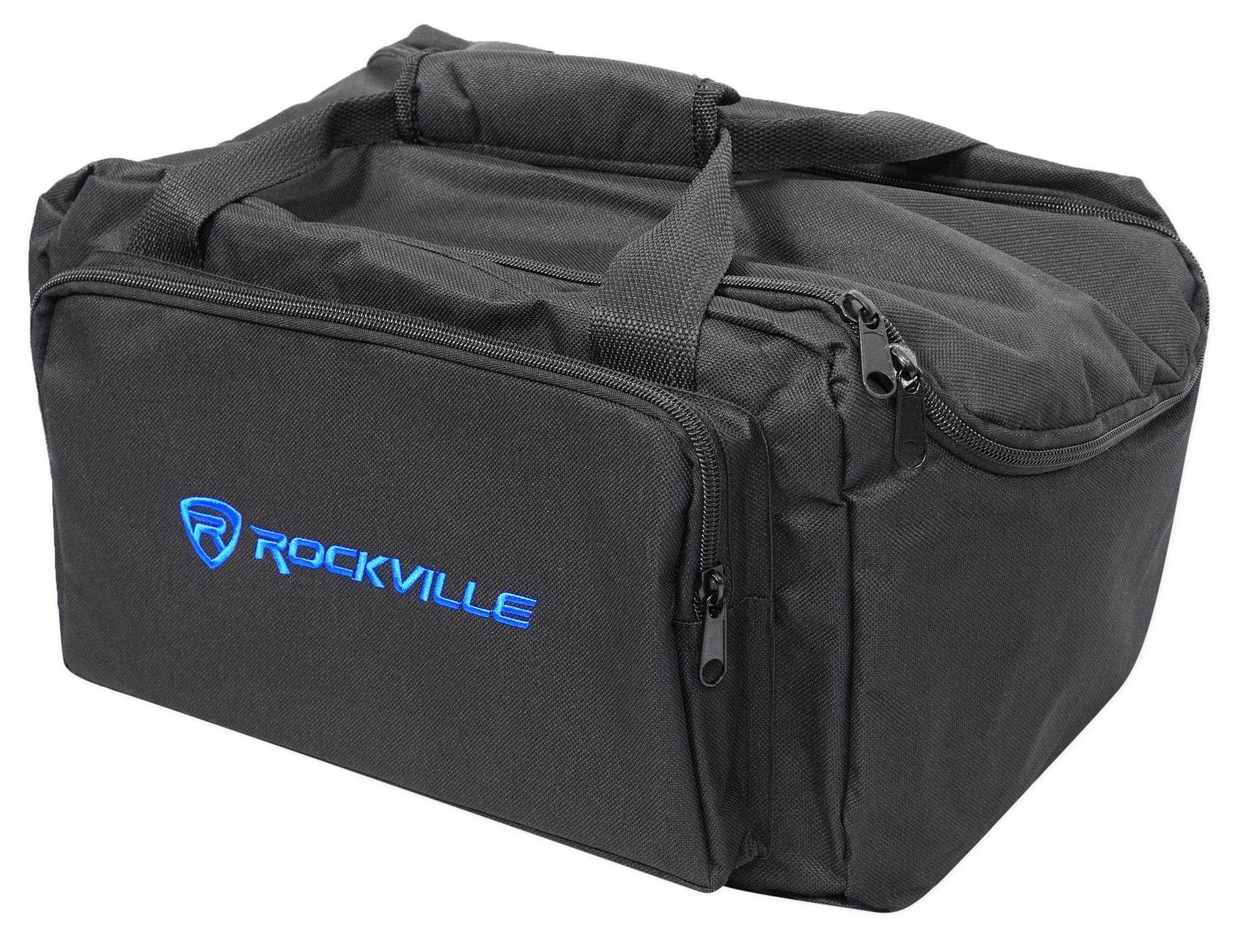Rockville RLB80 Universal Travel Bag Fits 4x Slim Par Lights+Controller+Cables