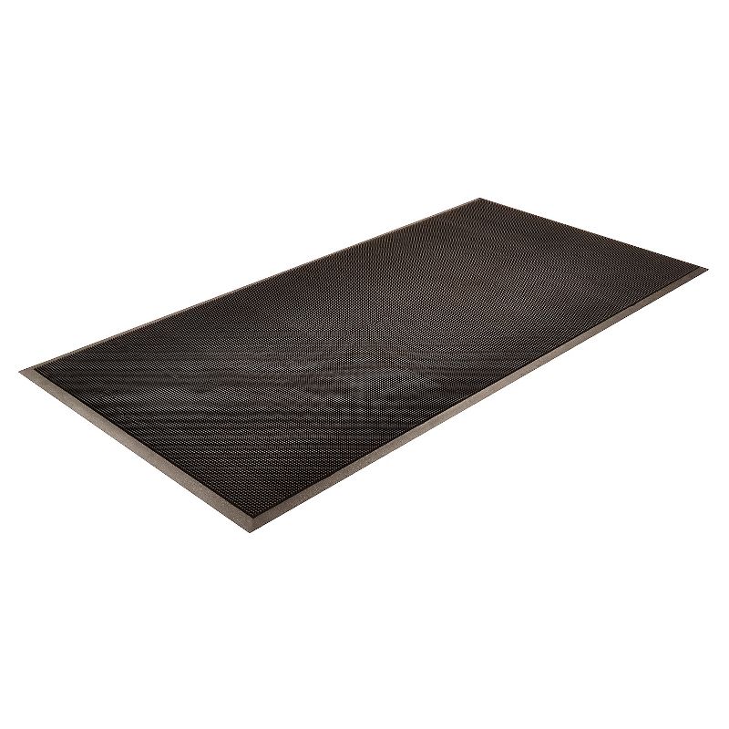 HomeTrax Rubber Brush Doormat - Black (36" x 60")