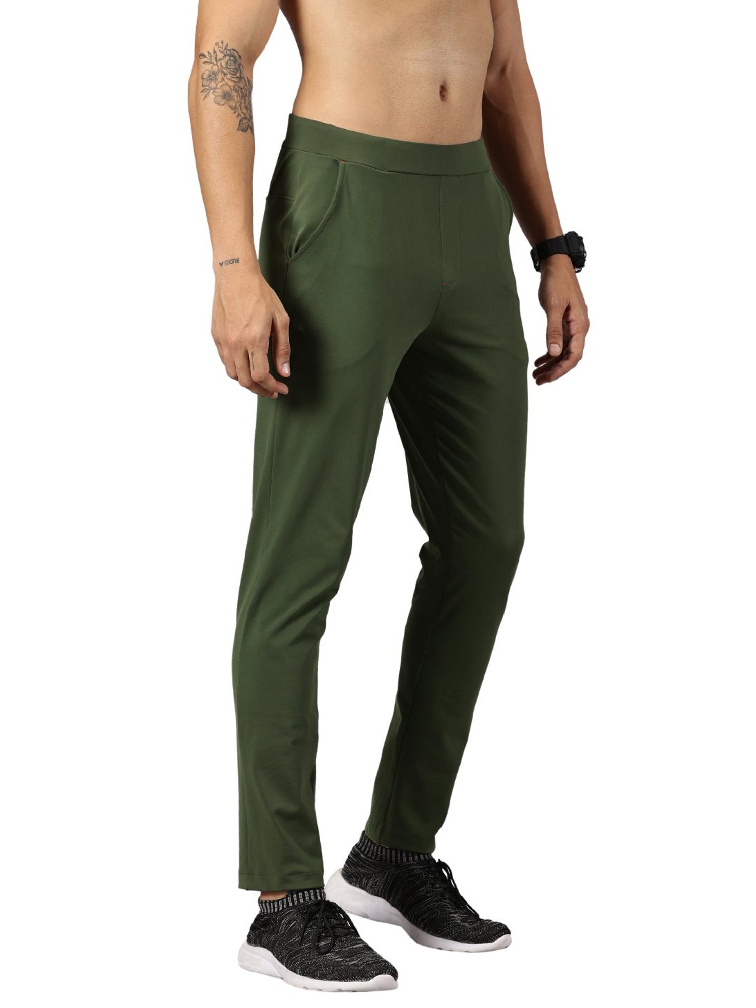 DOMIN8 Men Stretchy Slim Fit Workleisure Pants(Olive)