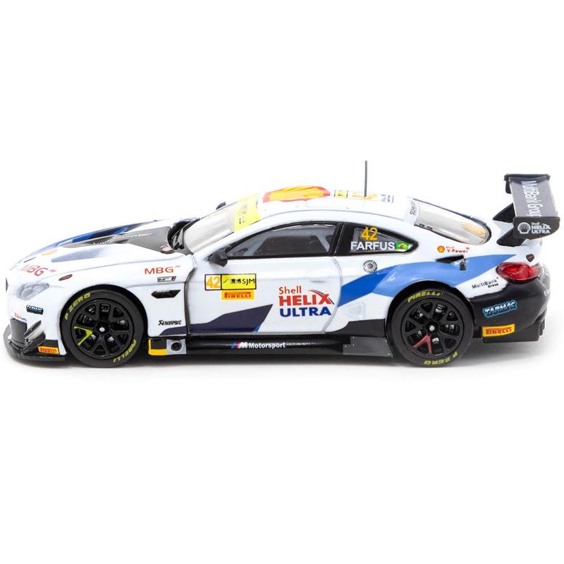 BMW M6 GT3 #42 Augusto Farfus "Shell Helix Ultra" FIA GT World Cup Macau (2019) 1/64 Diecast Model Car by Tarmac Works