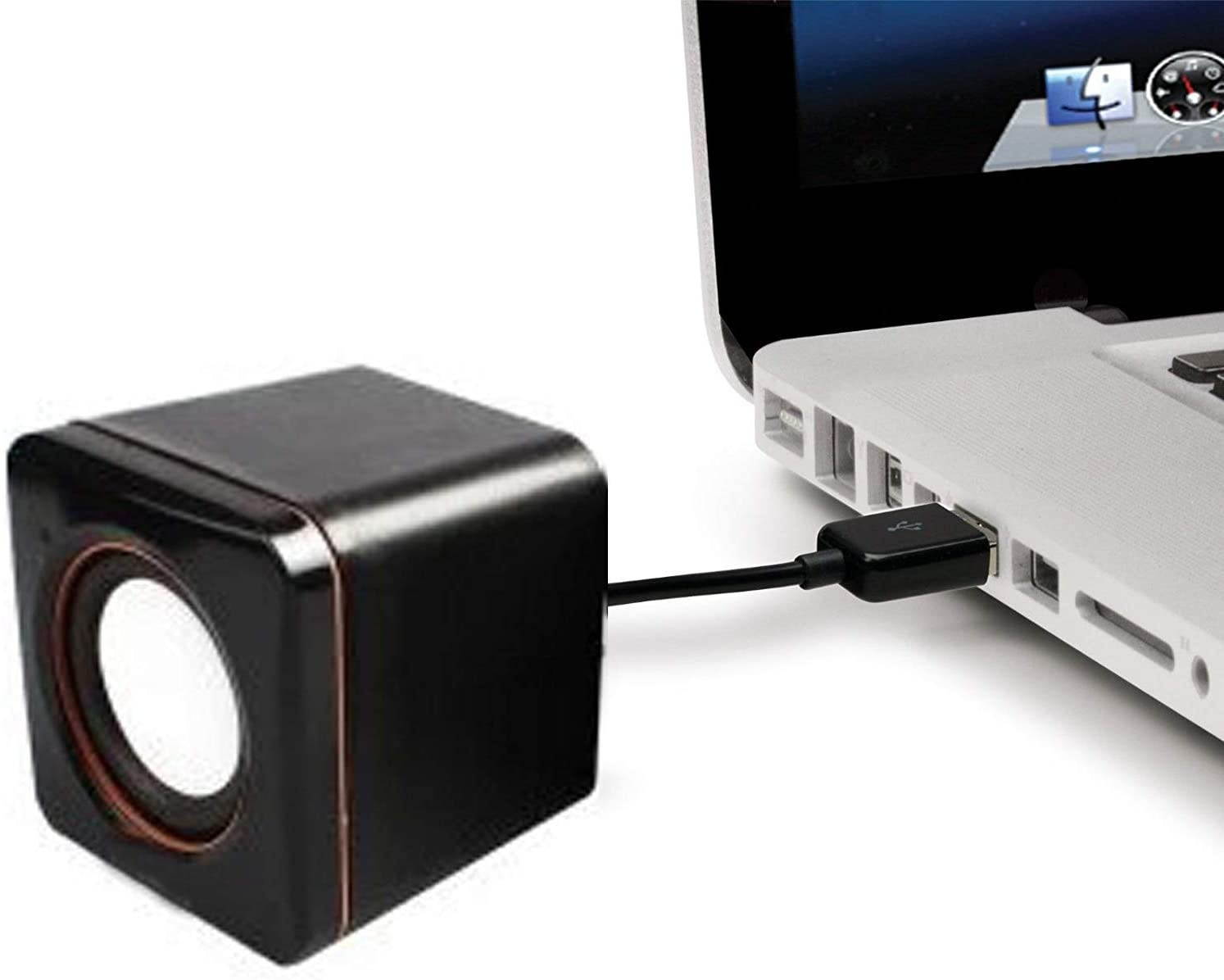 SSEDEW Portable Computer Speakers USB Powered Desktop Mini Speaker Bass Sound Music Player System Wired Small Speaker