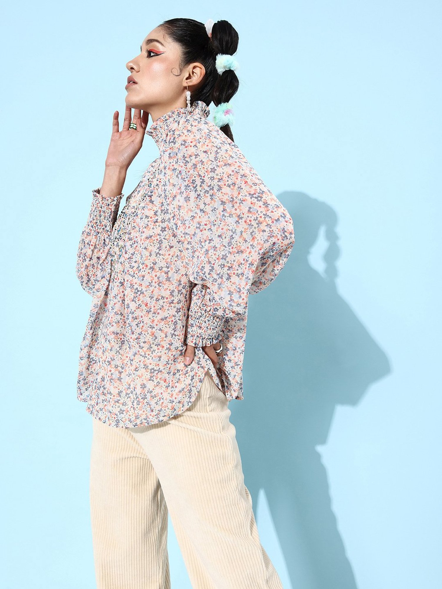 QUIERO Multicolor Embellished Top