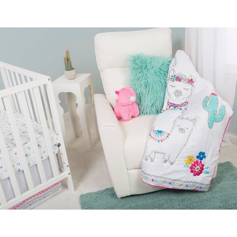 Sammy and Lou Llama Mama Crib Bedding Set - 4pc