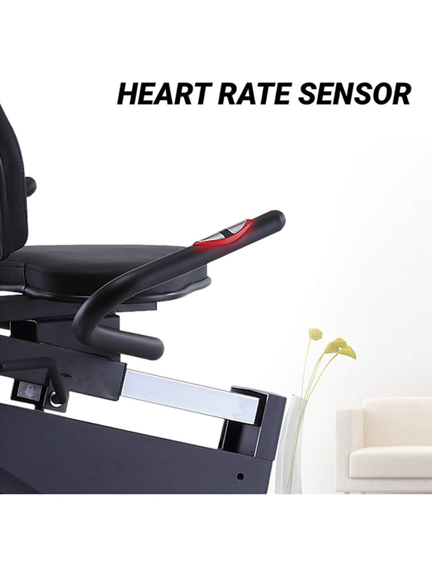 PowerMax Fitness BR-800 Recumbent Bike (Grey)