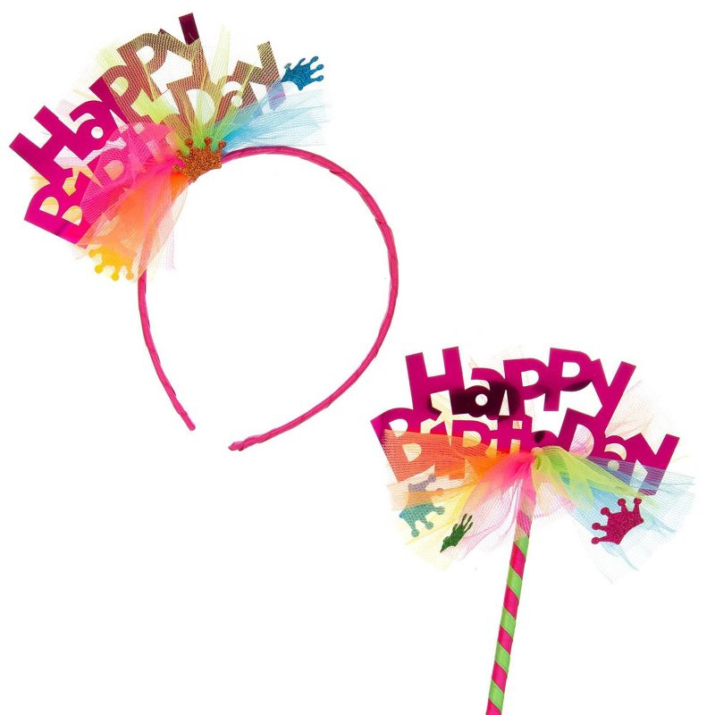 "Happy Birthday" Dress Up Costume Set Neon