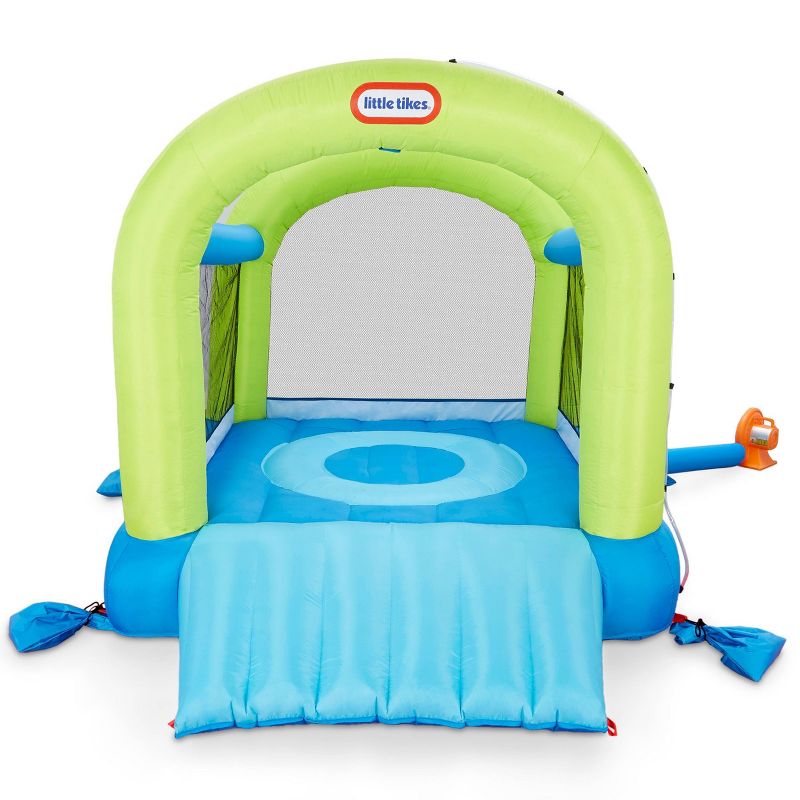 Costway Inflatable Water Slide Crab Dual Slide Bounce House Splash Pool W/ 950W Blower
