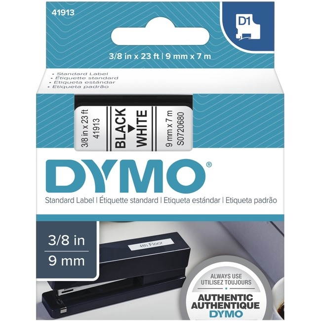 Dymo Black on White D1 Tape