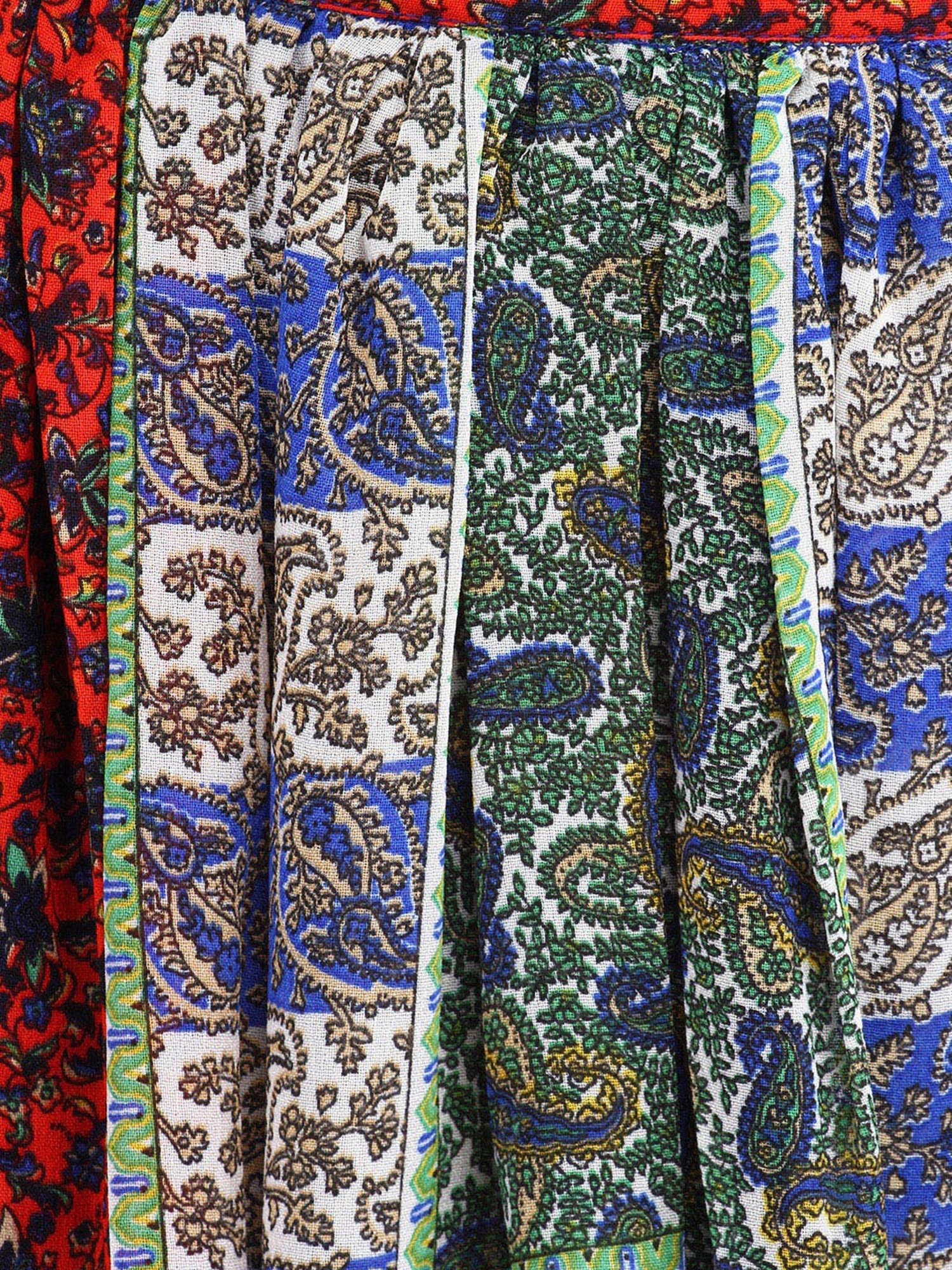 Scorpius Multicolor Georgette Floral Print Skirt