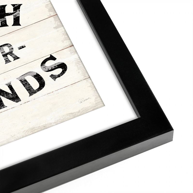 Americanflat Wash Your Hands Brush Your Teeth - Set of 2 Framed Prints by Wild Apple