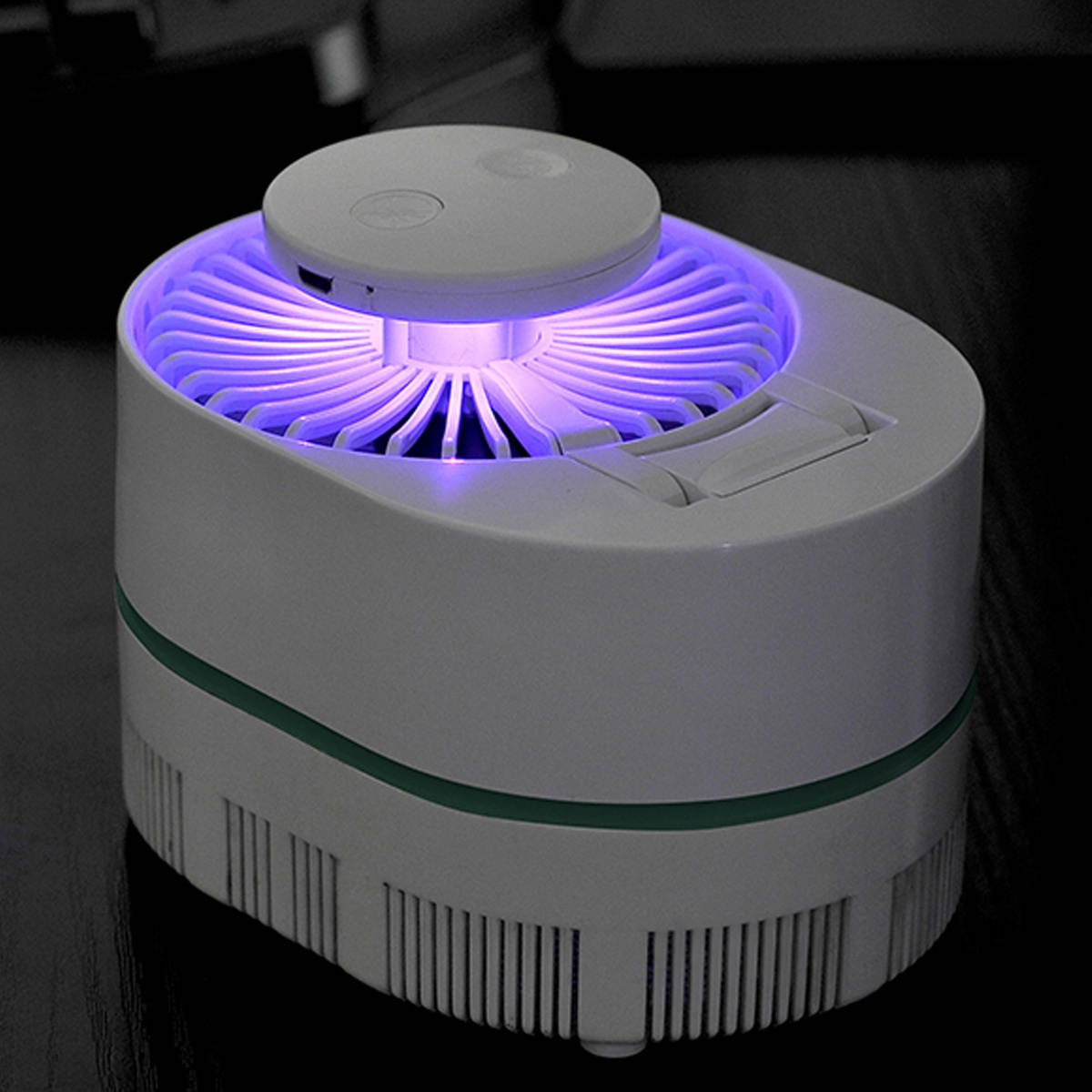 H35844 Mosquito Eradicatio Desktop Fan 3 Gears Wind Speed LED Light Cooling Fans USB Charging Mosquito Killer Fan-Yellow