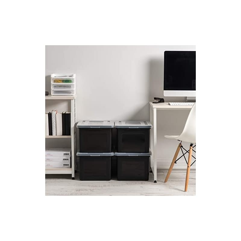 FB-21EE Letter and Legal Size File Box, Medium, Black, 4 Count