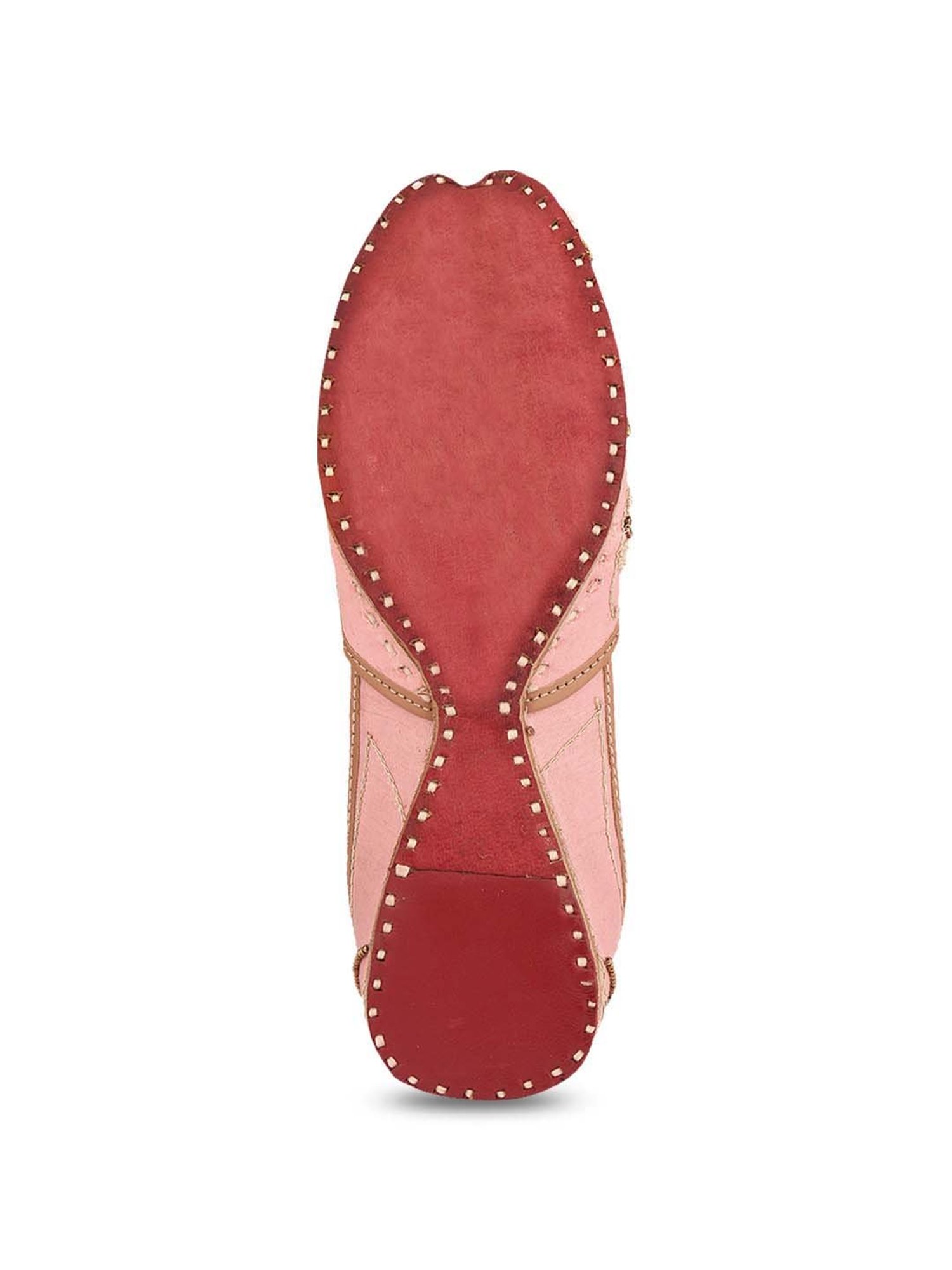 Desi Colour Women's Pale Pink Ethnic Juttis