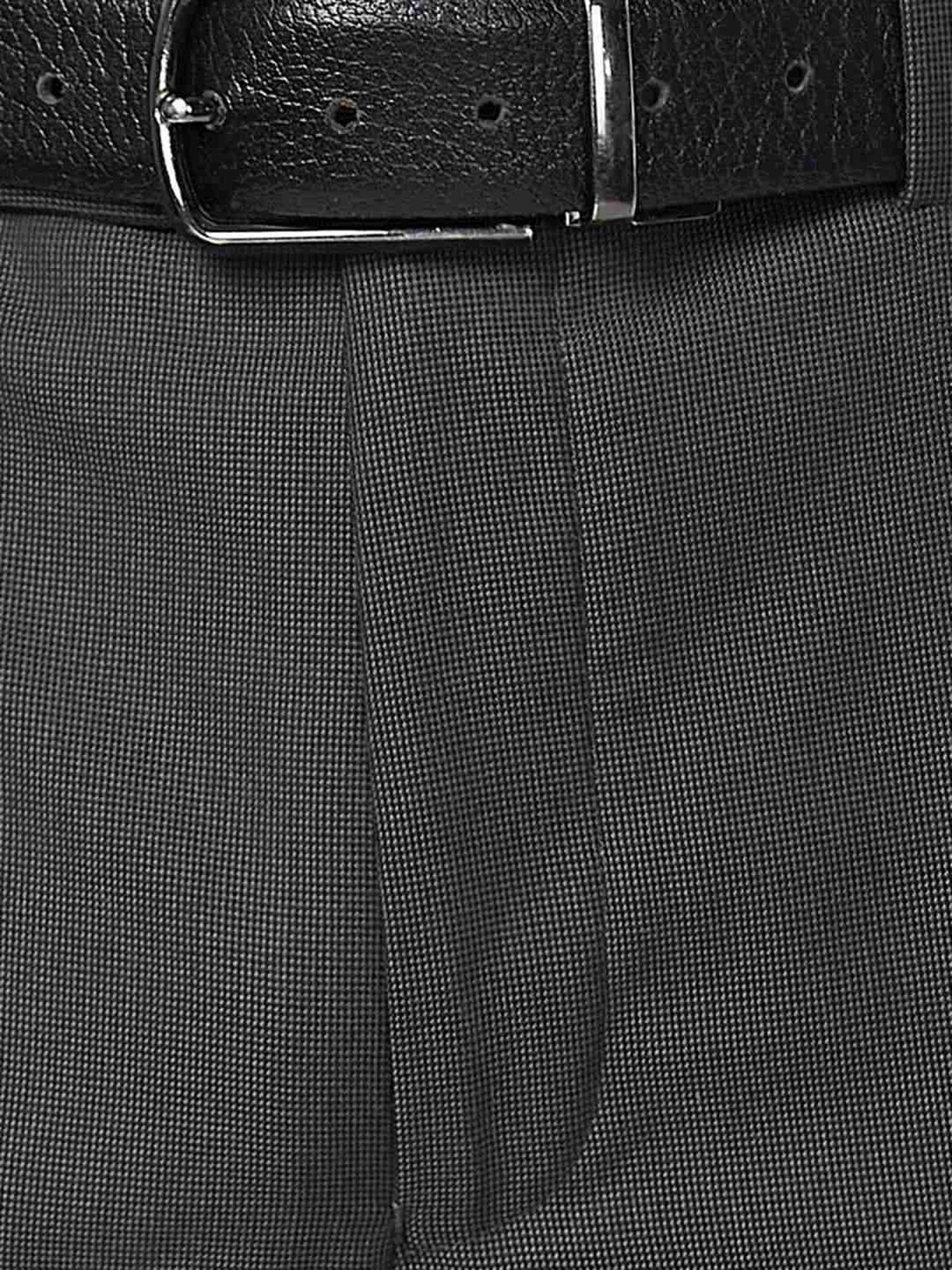 Park Avenue Dark Grey Super Slim Fit Self Pattern Trousers
