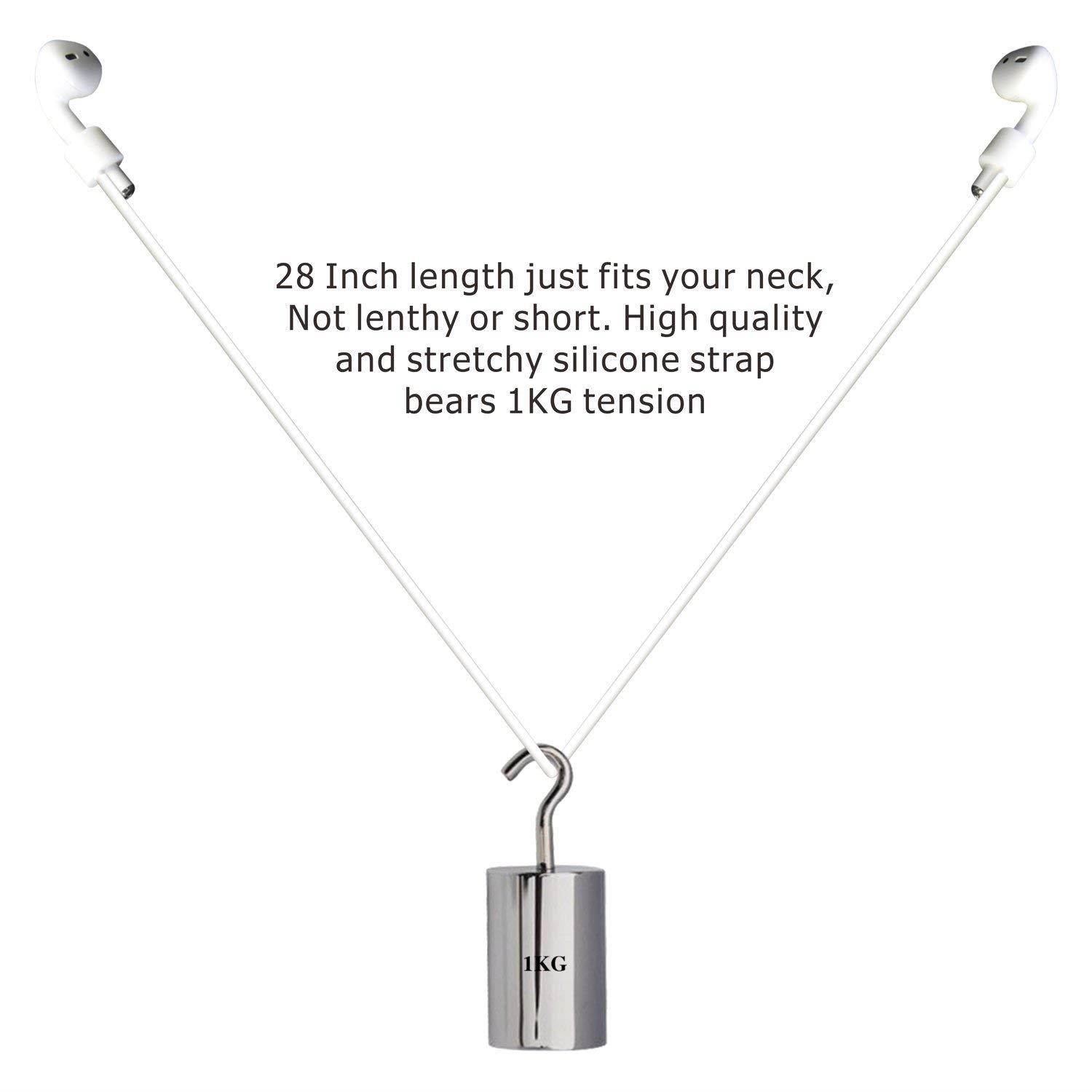 Enhenstre AirPods Case Cover, Silicone Protective Case and Skin for Airpods Charging Case with Airpods Anti-Lost Strap/Airpods Hooks,[Buy 1 Get 5 Accessories] (Glow)