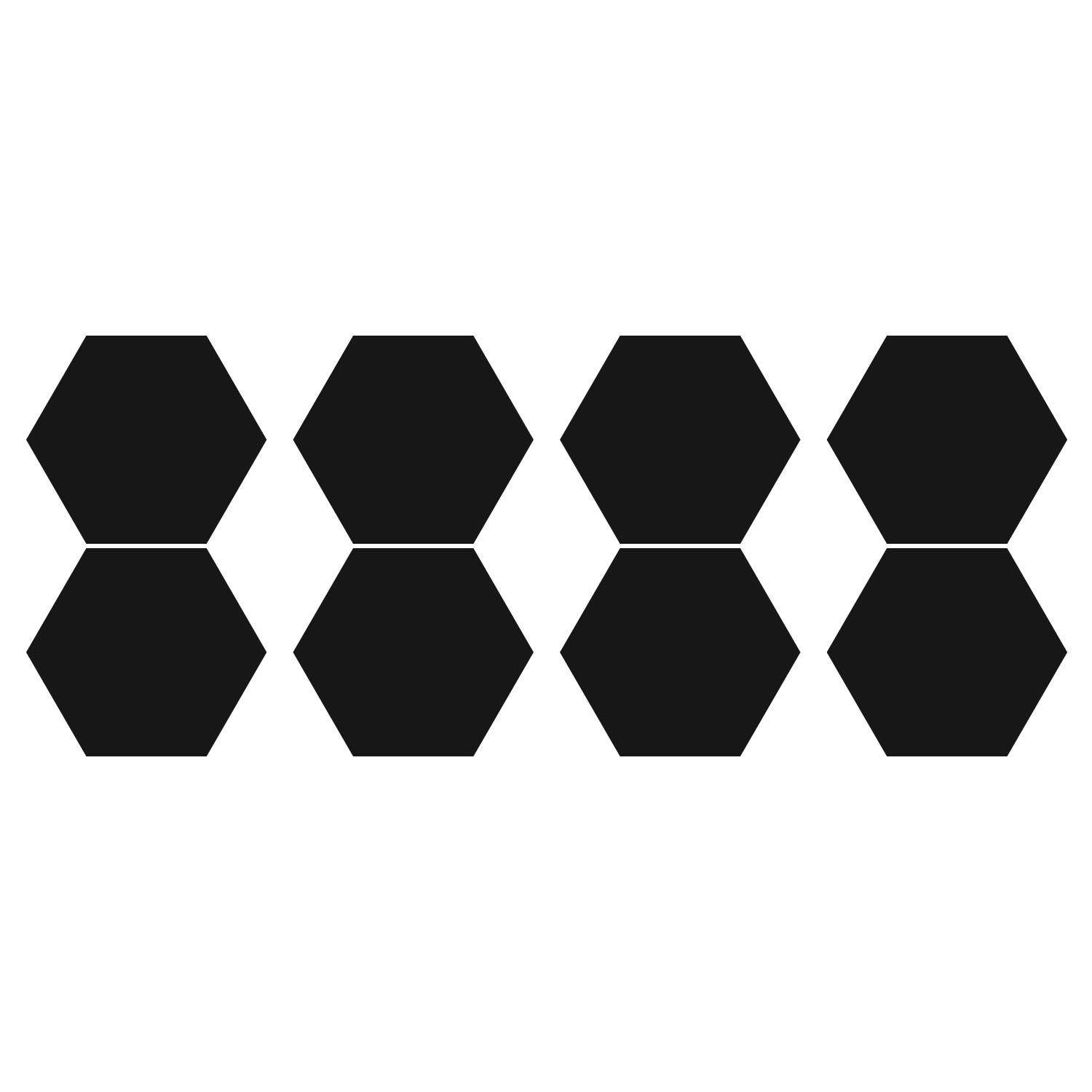 LiteMark 1 Inch Blue Hexagon Decals - Pack of 208