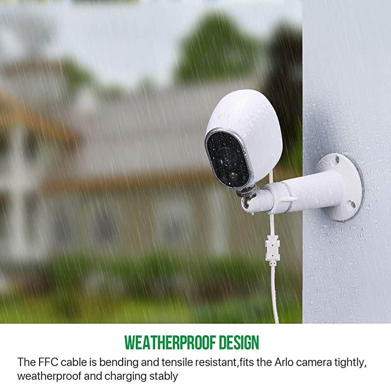 Power Adapter Compatible with Arlo Replace CR123A Weatherproof Outdoor 20 ft 6 m Power Cable Continuously Operate Your Arlo Camera Not Compatible with Arlo Pro and Arlo 2 2 White