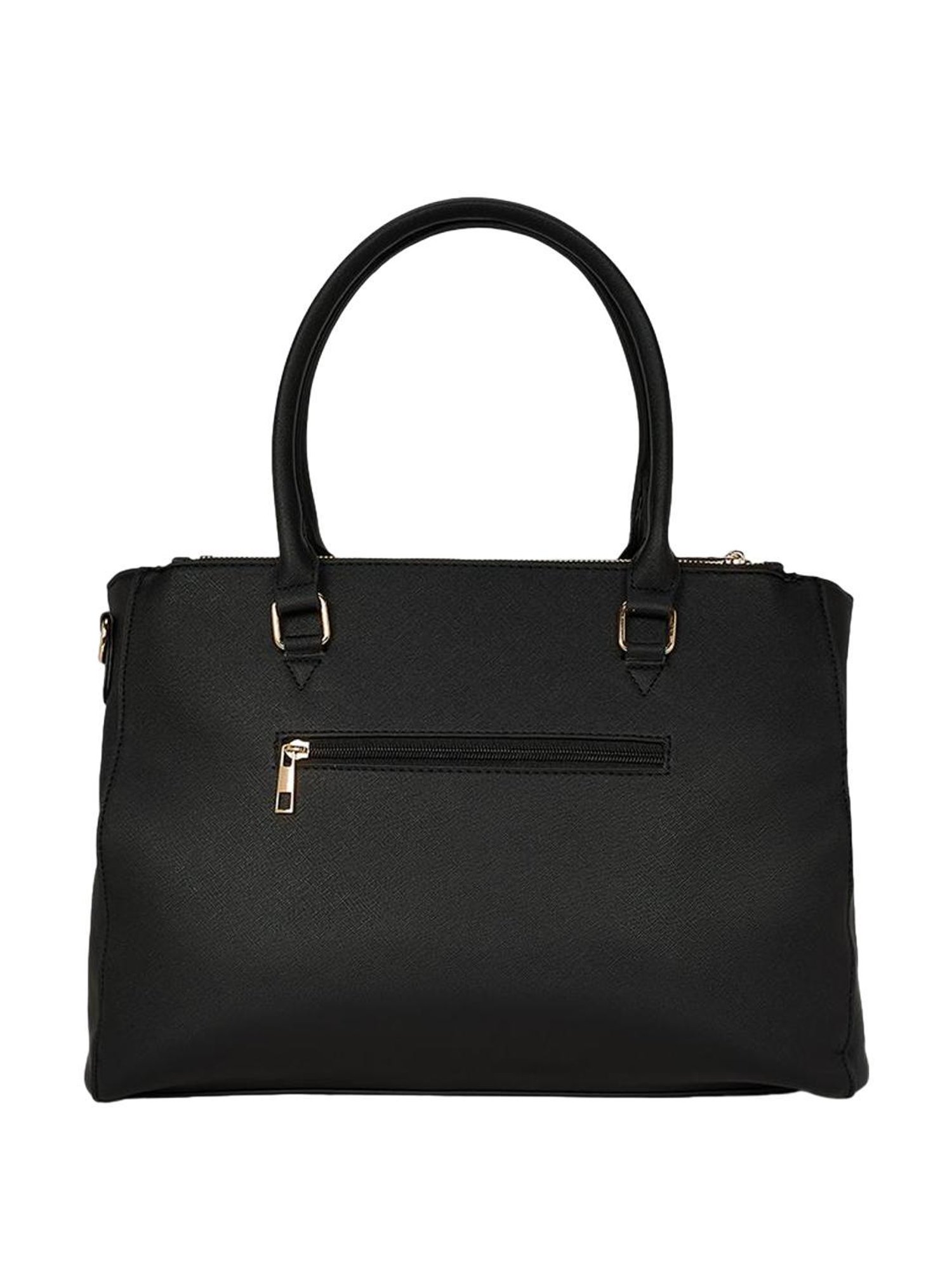 Tohl Avon Black Solid Medium Handbag