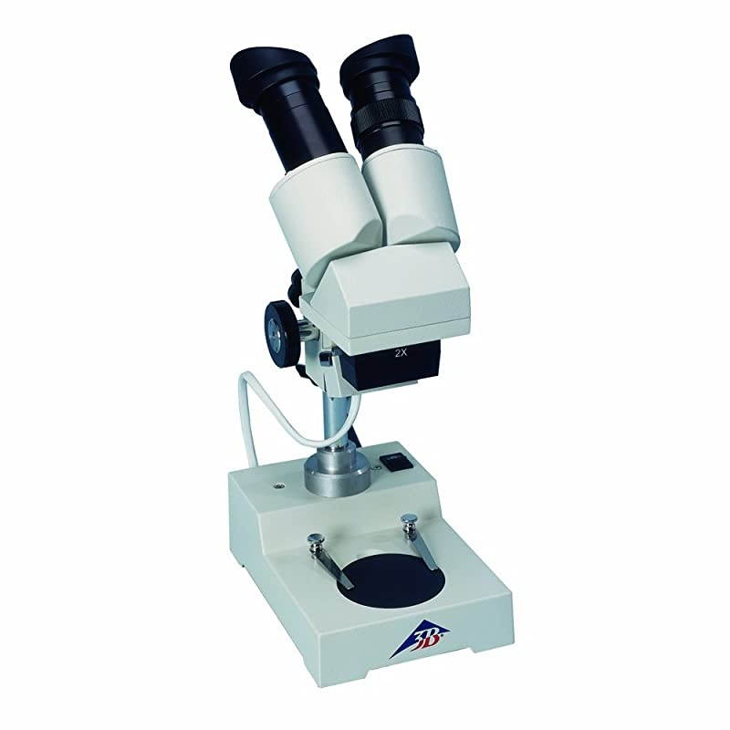 W30660-115 Binocular Stereo Microscope, 20x Magnification, Upper Tungsten Illumination, Fixed Stage, 115V