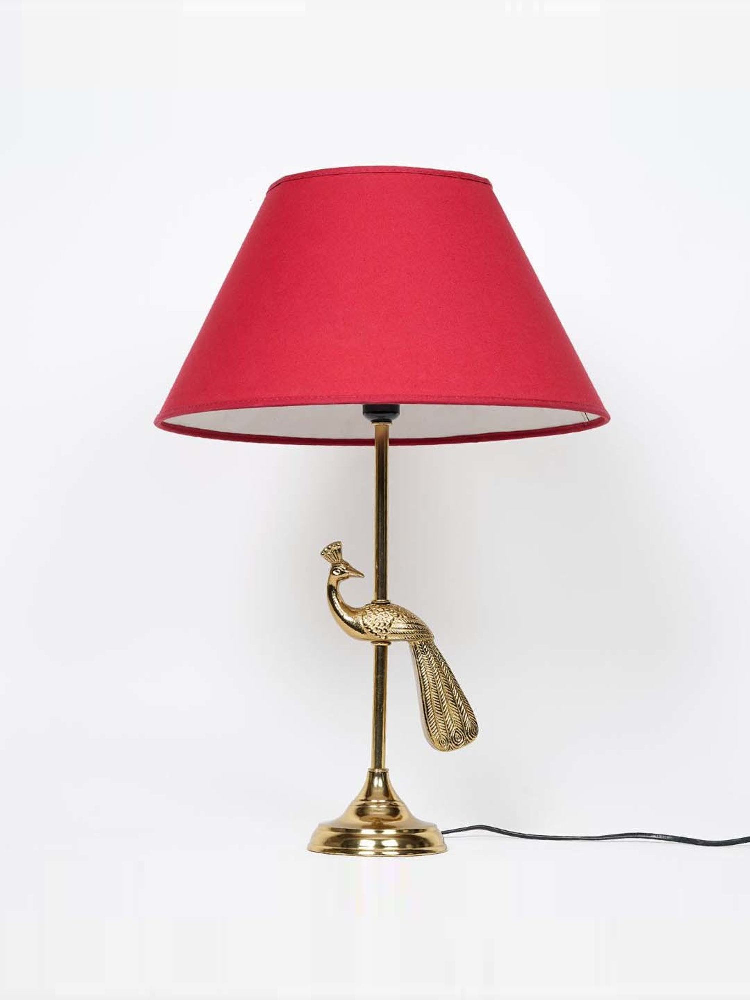 DecorativeRay Red PVC Study Table Lamp - Set of 1