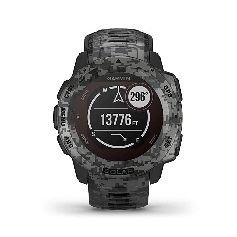Garmin Instinct Solar Sportsman Camo Edition Premium GPS Smartwatch with Included  Power Bank Bundle (Graphite Camo)