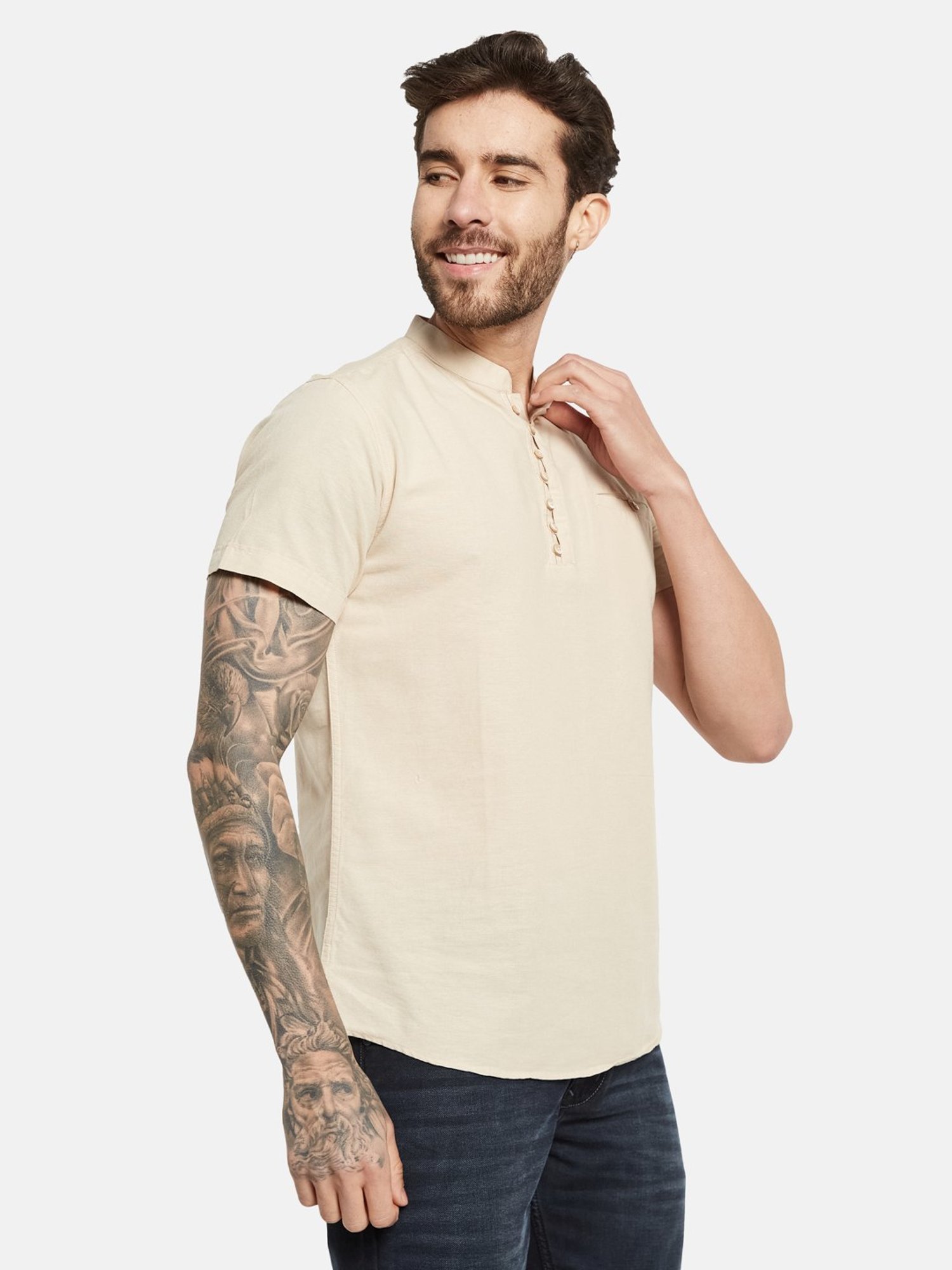 Mettle Natural Cotton Regular Fit Shirt