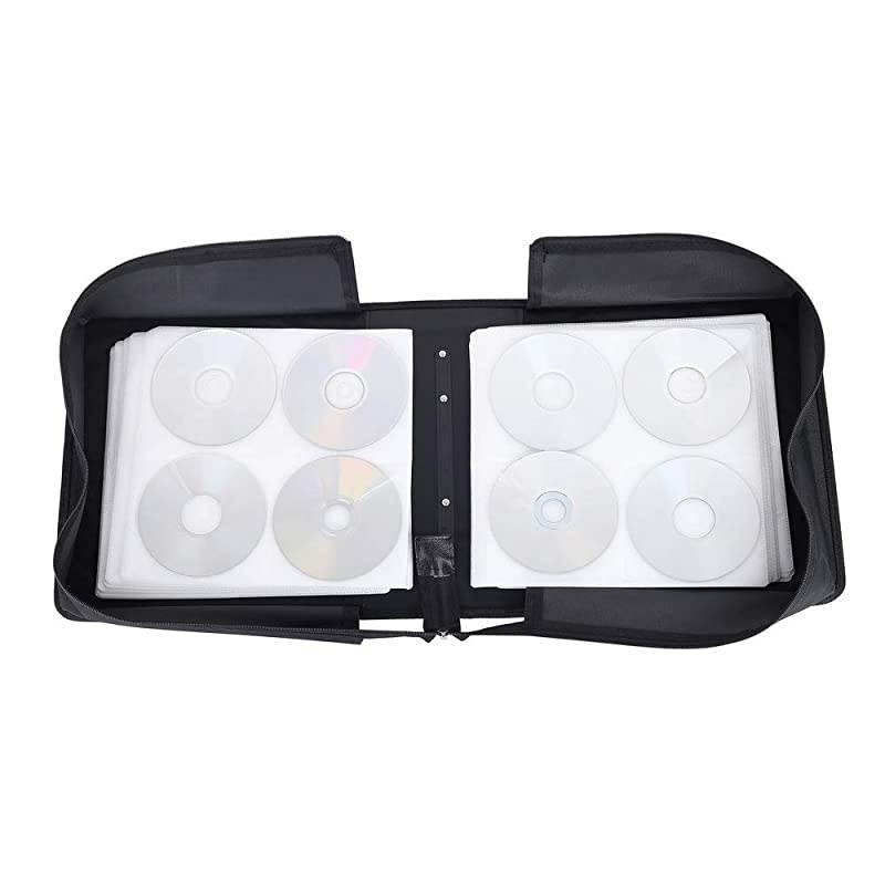 400 Capacity CD/DVD Case Wallet VCD Storage Holder Booklet Album Box Binder(Rose)