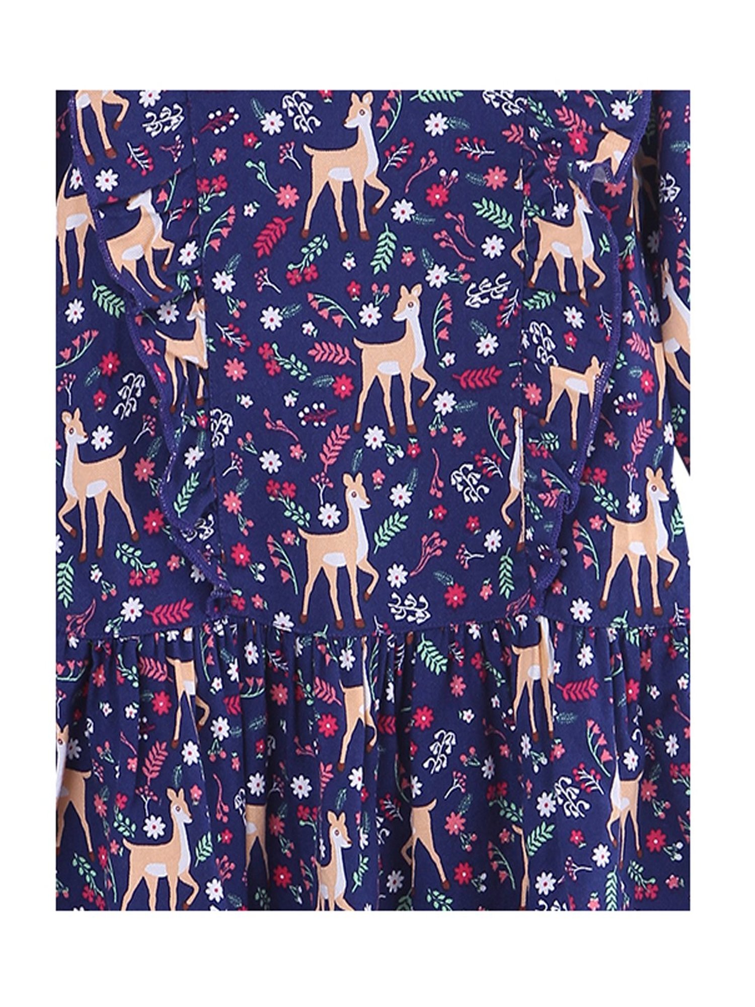 Beebay Kids Navy Printed Dress