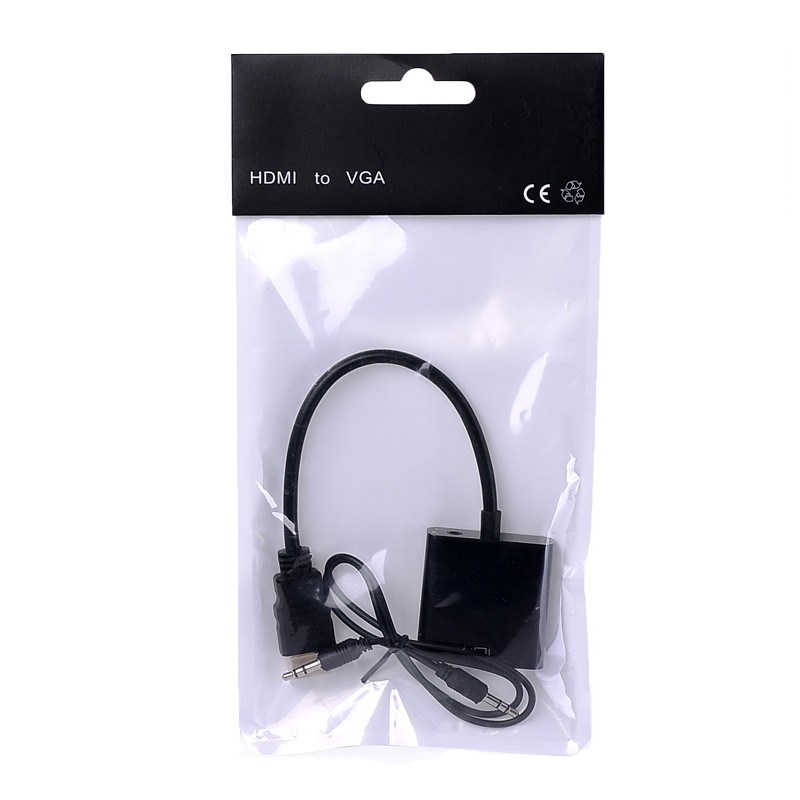 5 Pack HDMI to VGA  Moread Gold-Plated HDMI to VGA Adapter (Male to Female) for Computer, Desktop, Laptop, PC, Monitor, Projector, HDTV, Chromebook, Raspberry Pi, Roku, Xbox and More - Black