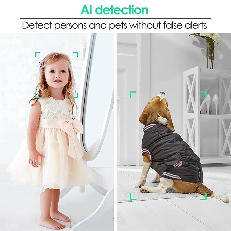 AI 1080 HD Home Security Camera 1S&mdash;Local Storage, Privacy-Protective, No Cloud Storage & 0 Subscription Fee, No lag, 2-Way Audio, Accurate Facial RECOG, Instant Alarm,Compatible with Alexa