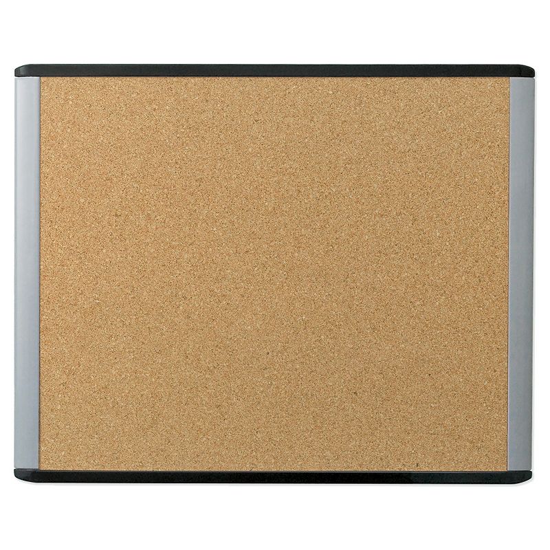 U Brands 20"x16" MOD Cork Bulletin Board Black/Gray Frame