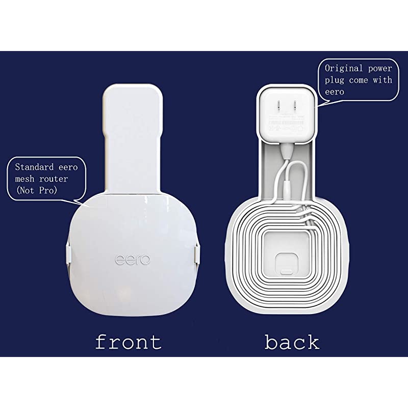 Wall Mount Holder for eero mesh WiFi Router for Both 15W and 24W Plugs No Messy Wires | Space Saving | Easily Be Moved Outlet Mount Hanger for eero WiFi System 1 Pack